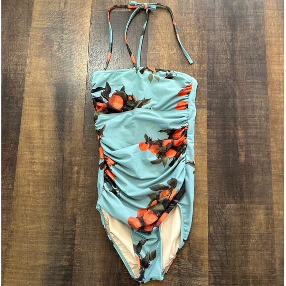 Albion Fit Clementine Tie Up One Piece Halter Swimsuit Size XS - Picture 1 of 7